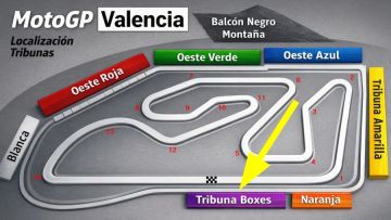 Tribuna BOXES Cheste<br />MotoGP Valencia