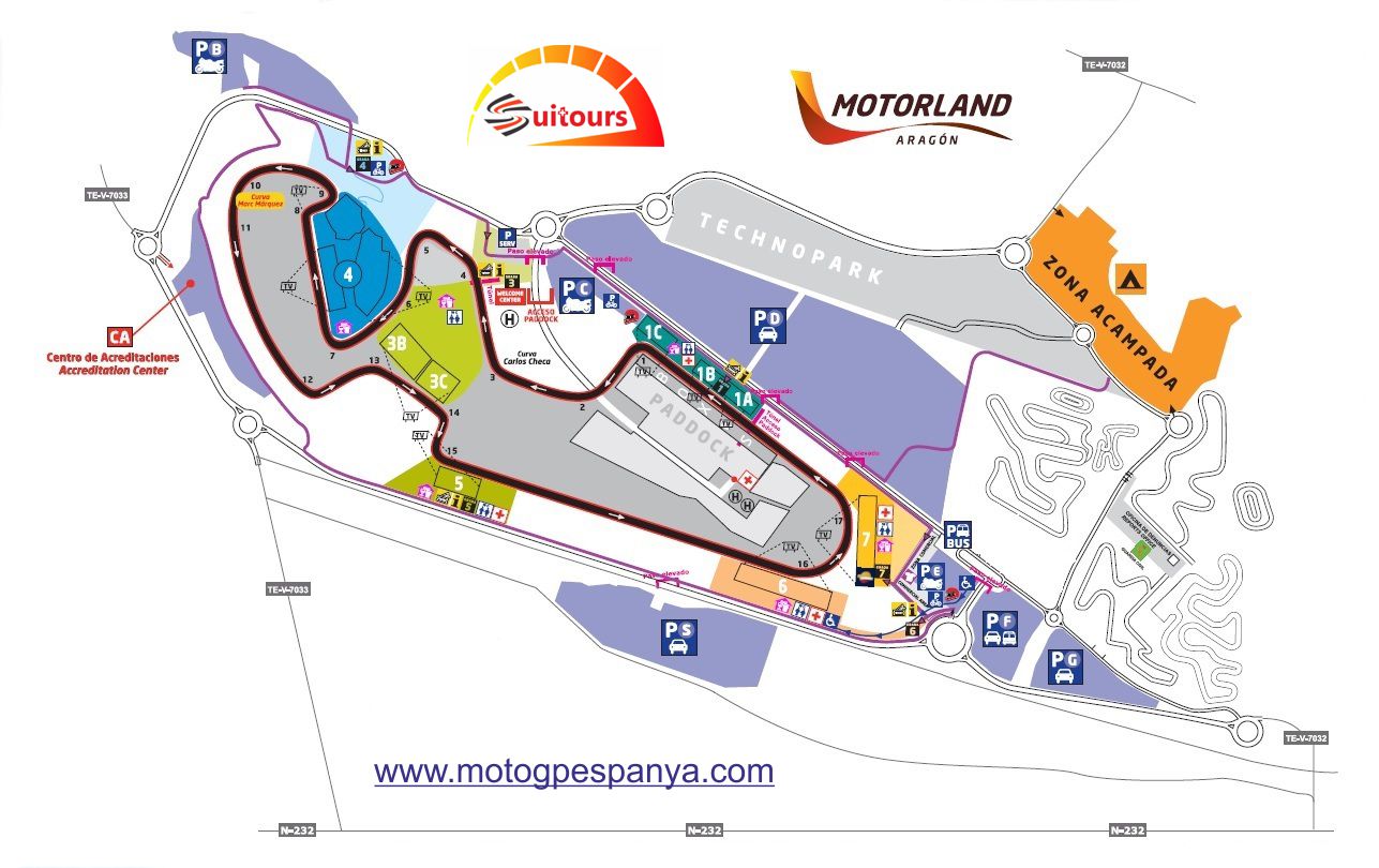 Plano tribunas circuito Motorland